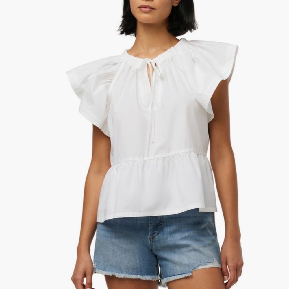 Joe’s jeans, white cotton blouse Nwt